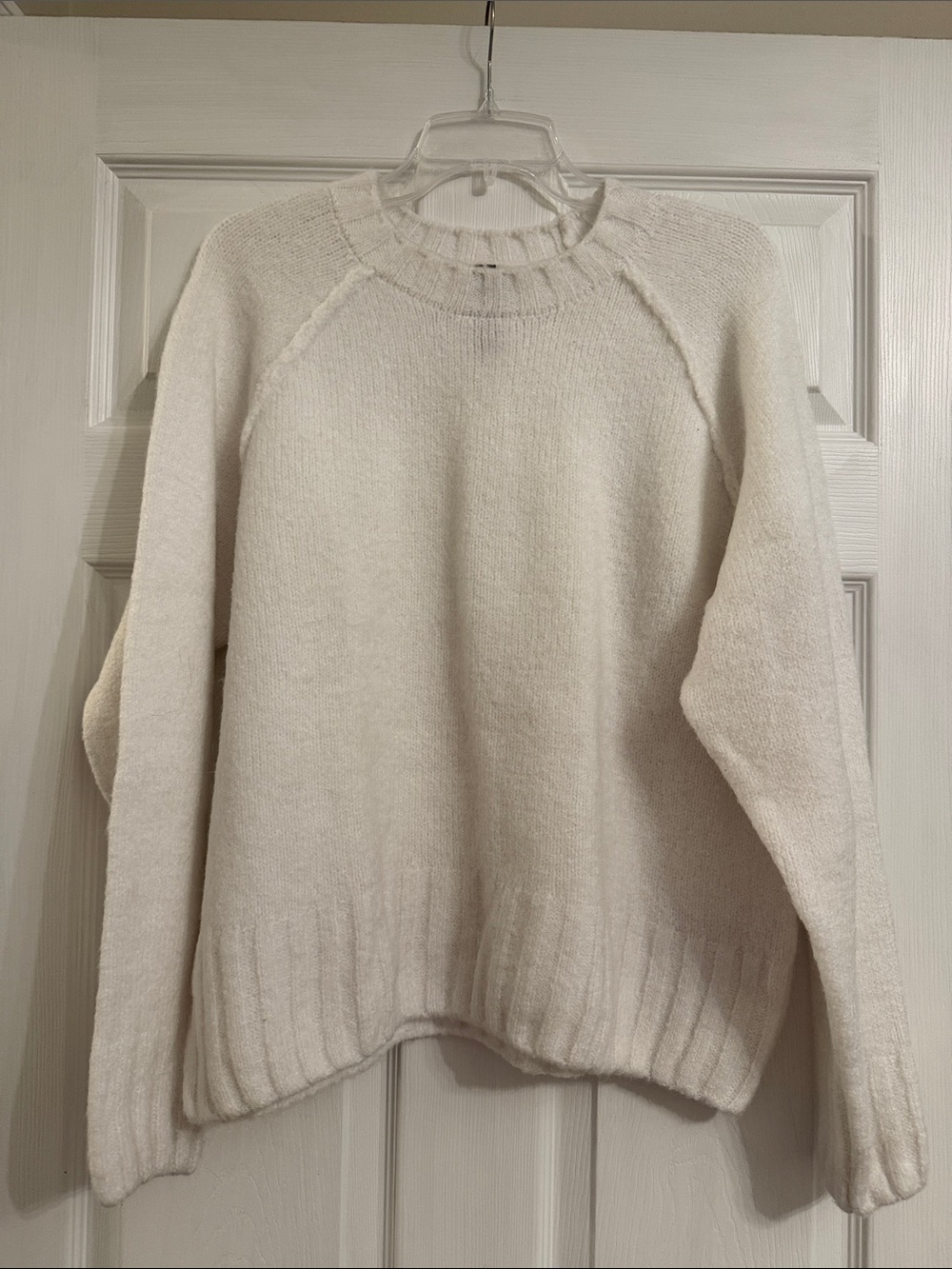 Anthropologie White Crewneck Sweater - Women's Knit Pullover